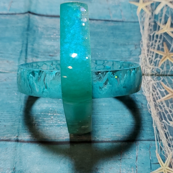 SOLD....Bracelets resin epoxy great to wear on the beach - Picture 4 of 17
